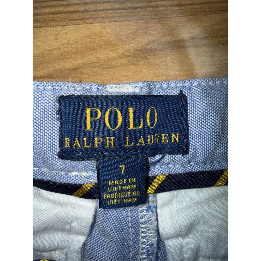 Kids Boys‎  Ralph Lauren Polo Oxford Shorts Size 7 Preppy